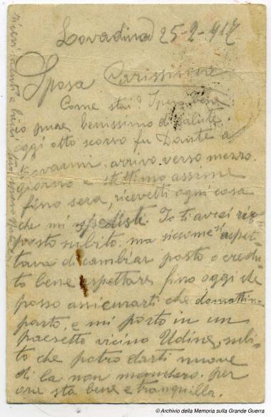 Cartolina: fronte