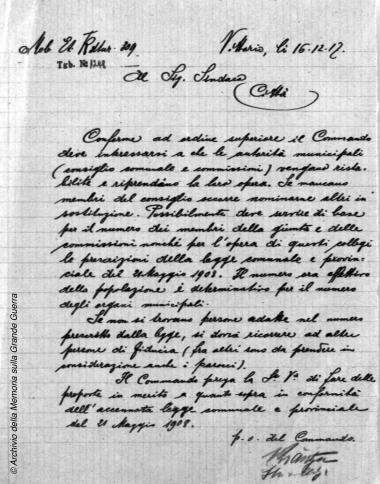 Lettera al sindaco Francesco Trojer