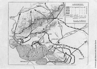 Battaglia di Vittorio Veneto: grafico illustrativo 